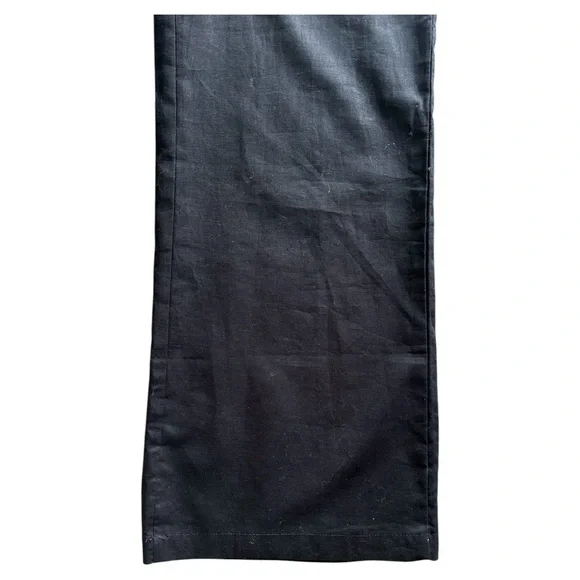 AQUA Bloomingdale’s Black Linen/Cotton High Waist Wide Leg Pants Medium NWT - Picture 4 of 8